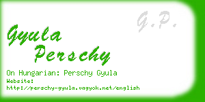 gyula perschy business card